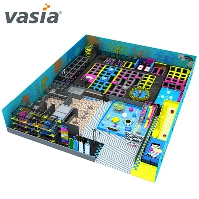 สวนสนุกแทรมโพลีน Jump Zone มีแทรมโพลีนทั้งหมดกี่ตัว?